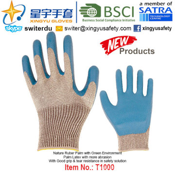 (Patent Products) Latex Coated Green Environment Gloves T1000